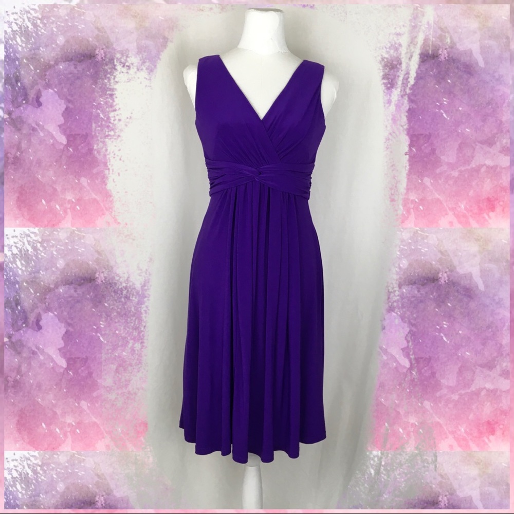 Chaps Purple Jersey Knit Dress